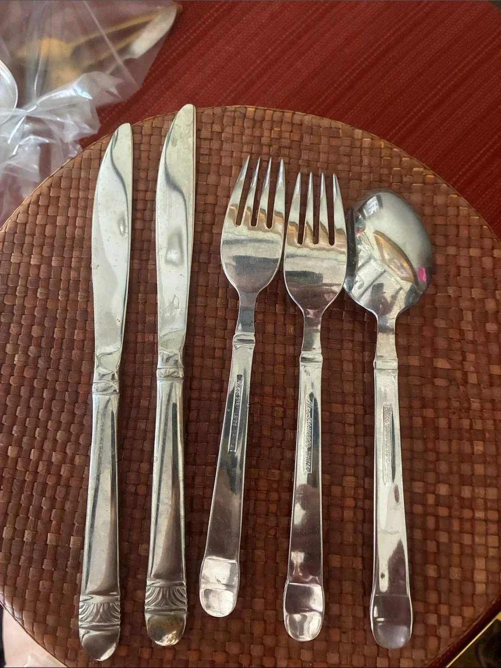 Vintage Alco Stainless flatware featuring a glossy stainless steel finish